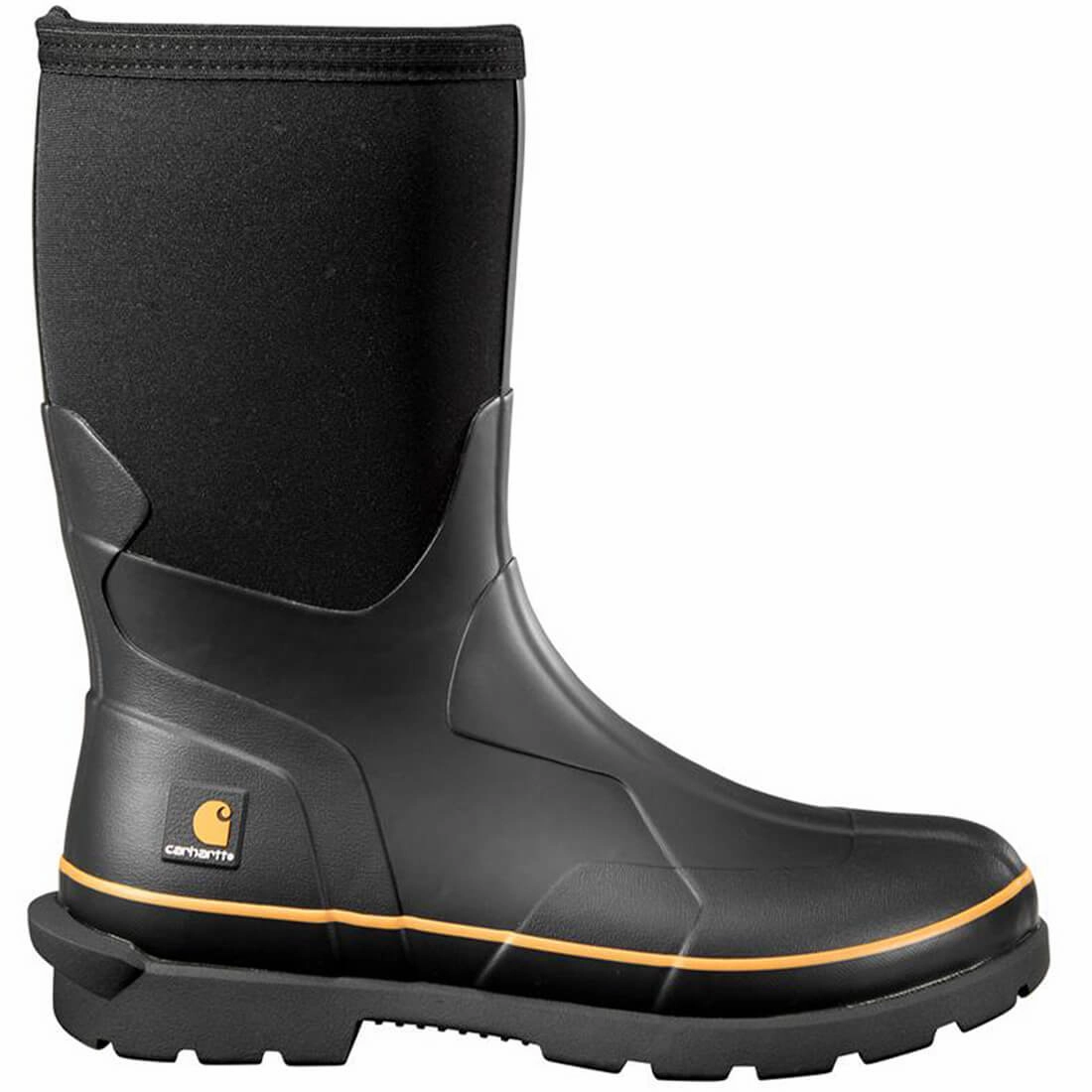 Supportive touch Eco Friendly Fabric 10" Mudrunner Soft-Toe Waterproof Rubber Boot Black