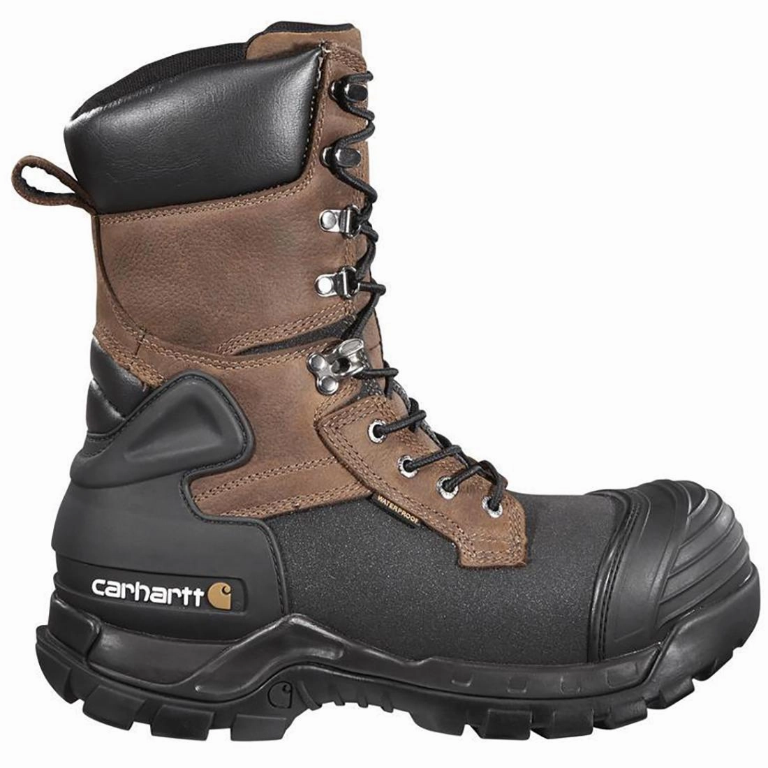 10" Yukon Pac Composite-Toe Waterproof Insulated Work Boot Brown/Black Abrasion Resistant Outsole sneaker
