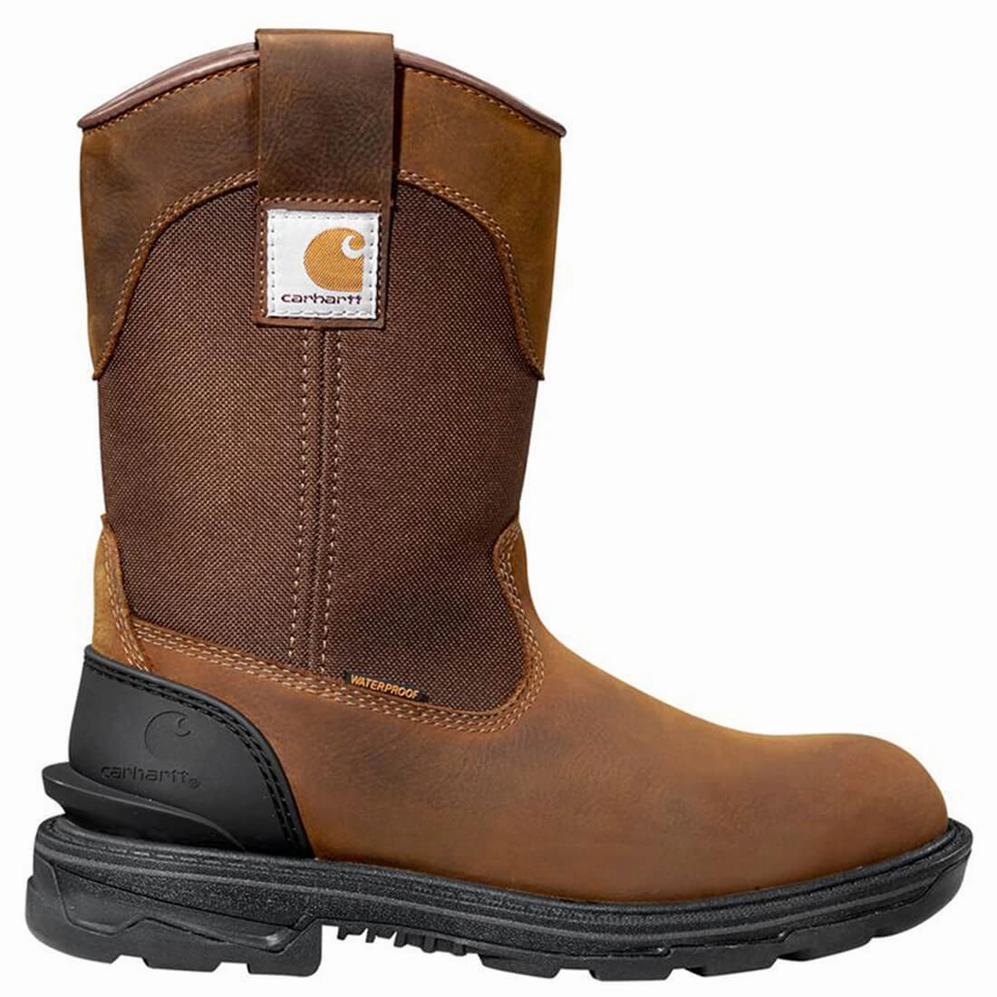 tag 11" Women's Ironwood Alloy-Toe Waterproof Wellington Pull-On Work Boot Brown
