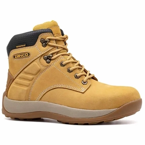 6" Steel Toe Work Boot Waterproof Wheat Built-In Support