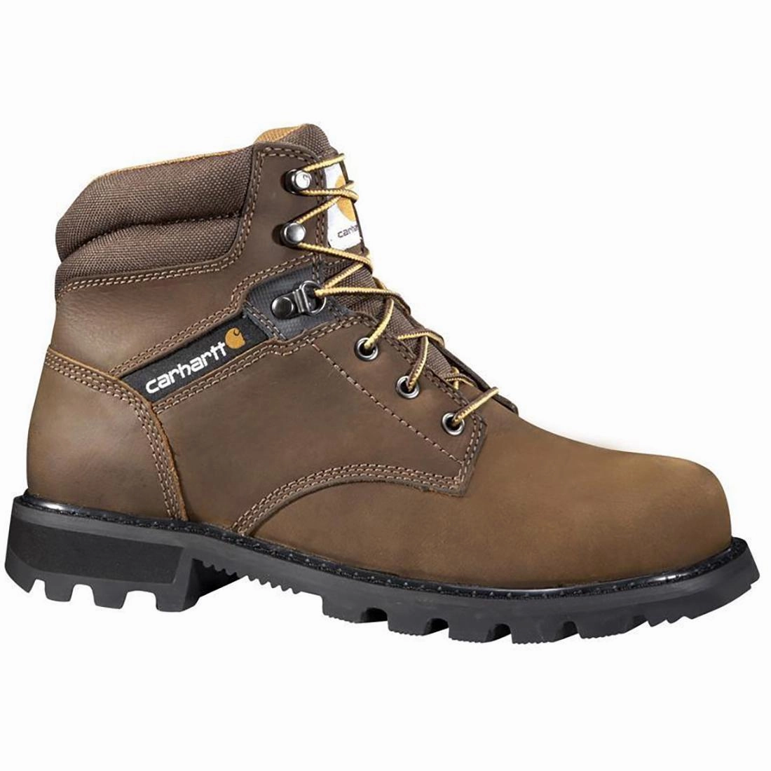 6" Traditional Welt Steel Toe Work Boot Brown Flexible Construction Customizable Lacing System