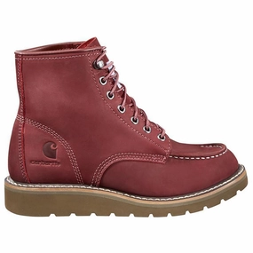 All-around silhouette Hyper Elastic Base 6" Women's Wedge Unlined Soft-Toe Boot Burgundy
