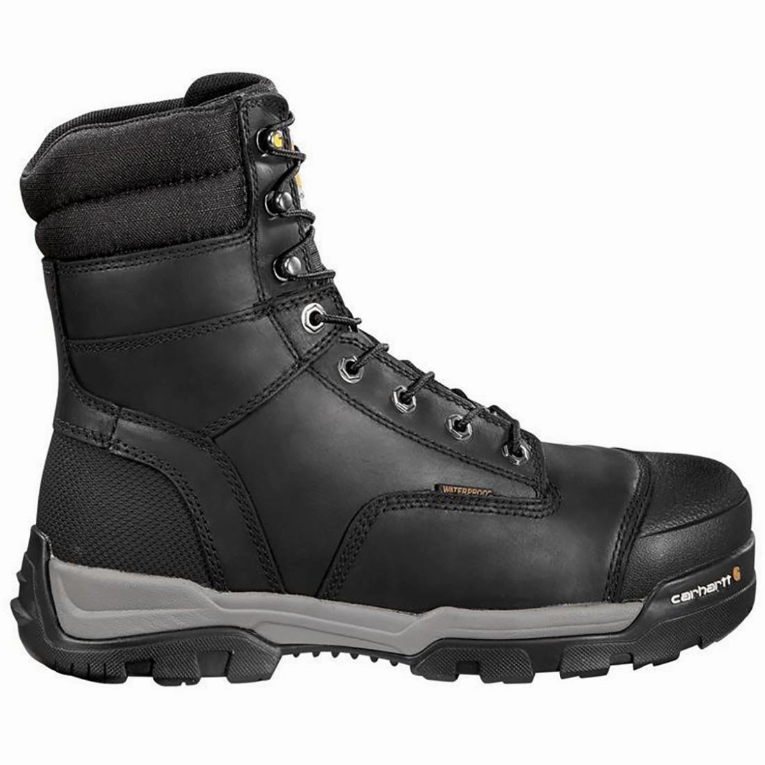 8" Ground Force Waterproof Insulated PR Composite Toe Work Boot Black Flexible Outsole