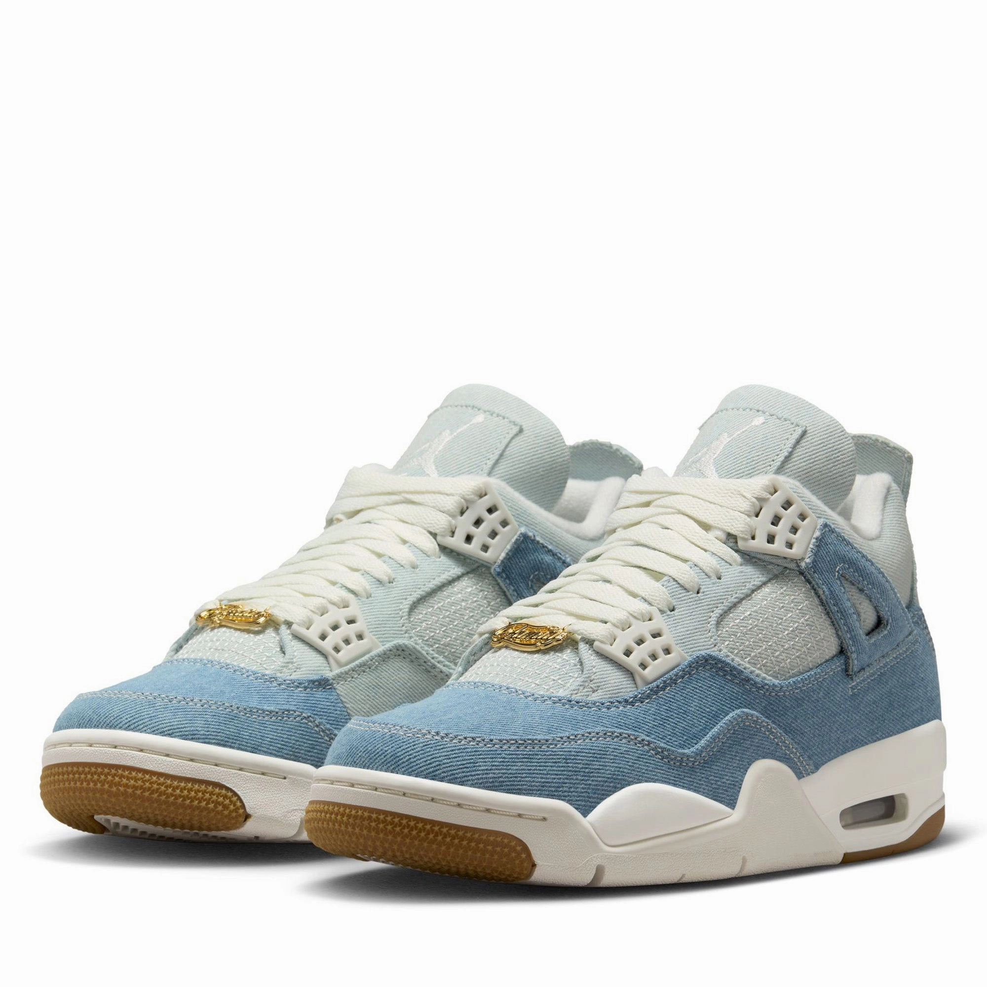 Women's Air Jordan 4 Retro Tex 'Worn Blue' - Sail/Denim Smooth Texture