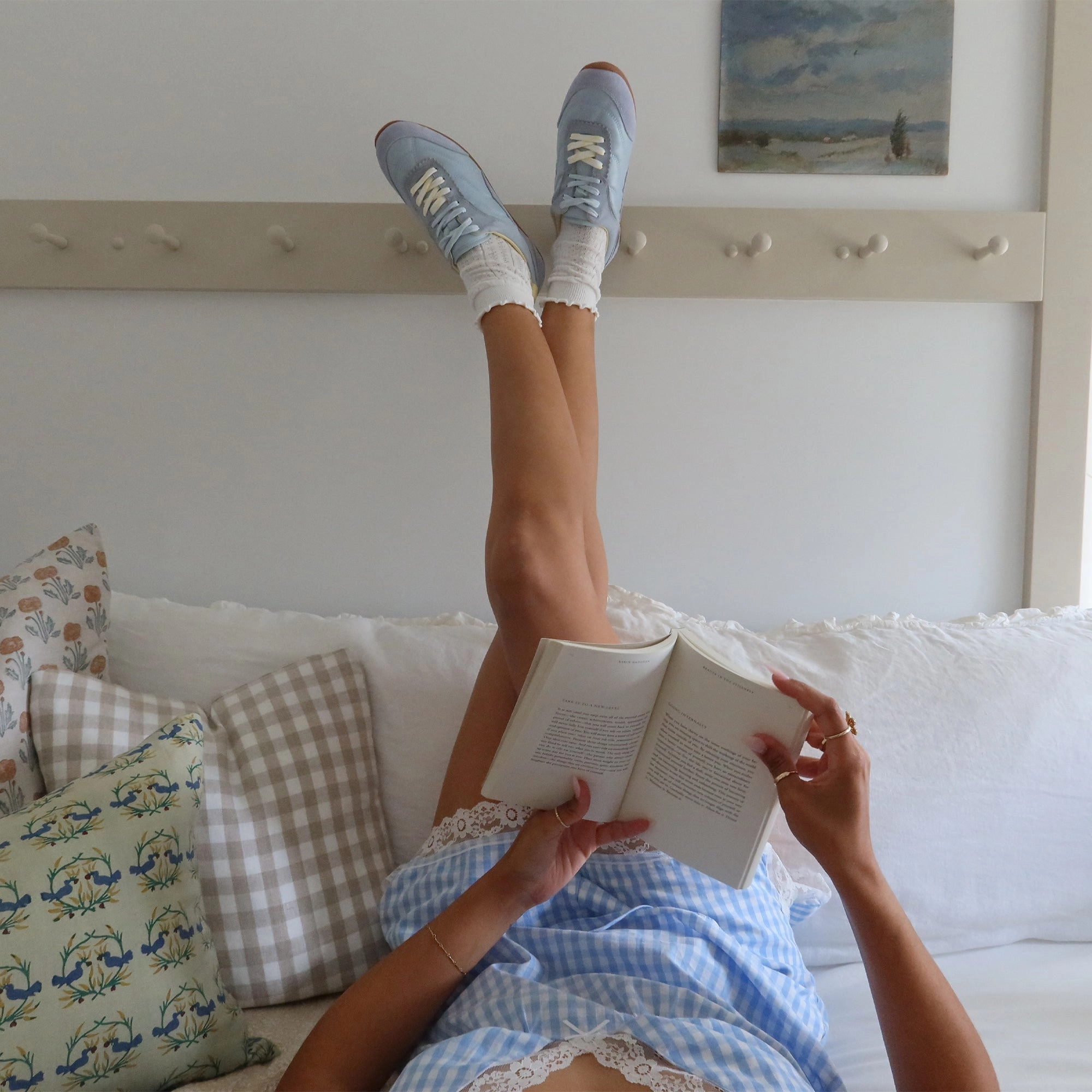 Strappy Design LAINI SNEAKERS BLUE MULTI LEATHER