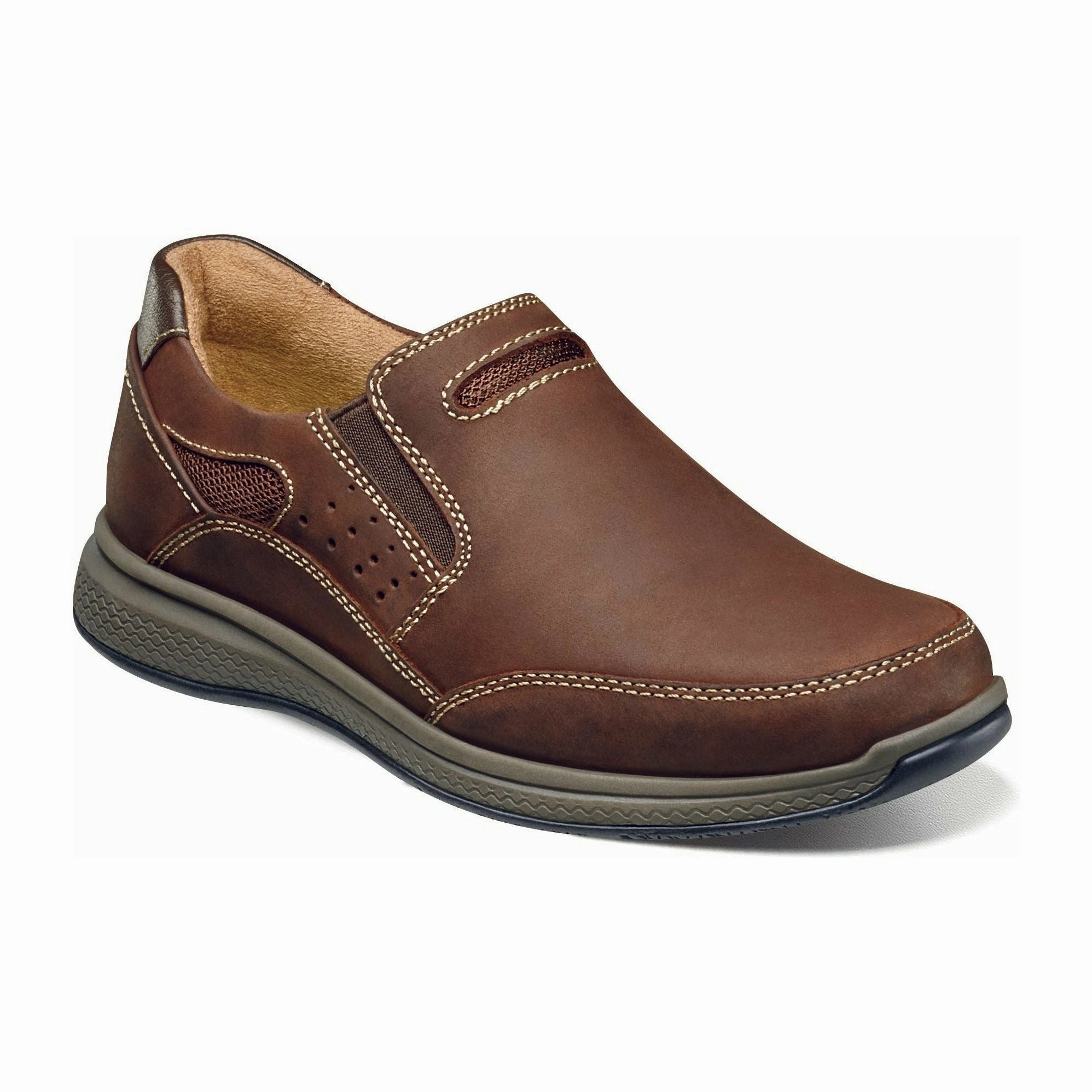FLORSHEIM GREAT LAKES JR. SPORT SLIP ON KIDS' - FINAL SALE! Durable Stitching Tread Pattern