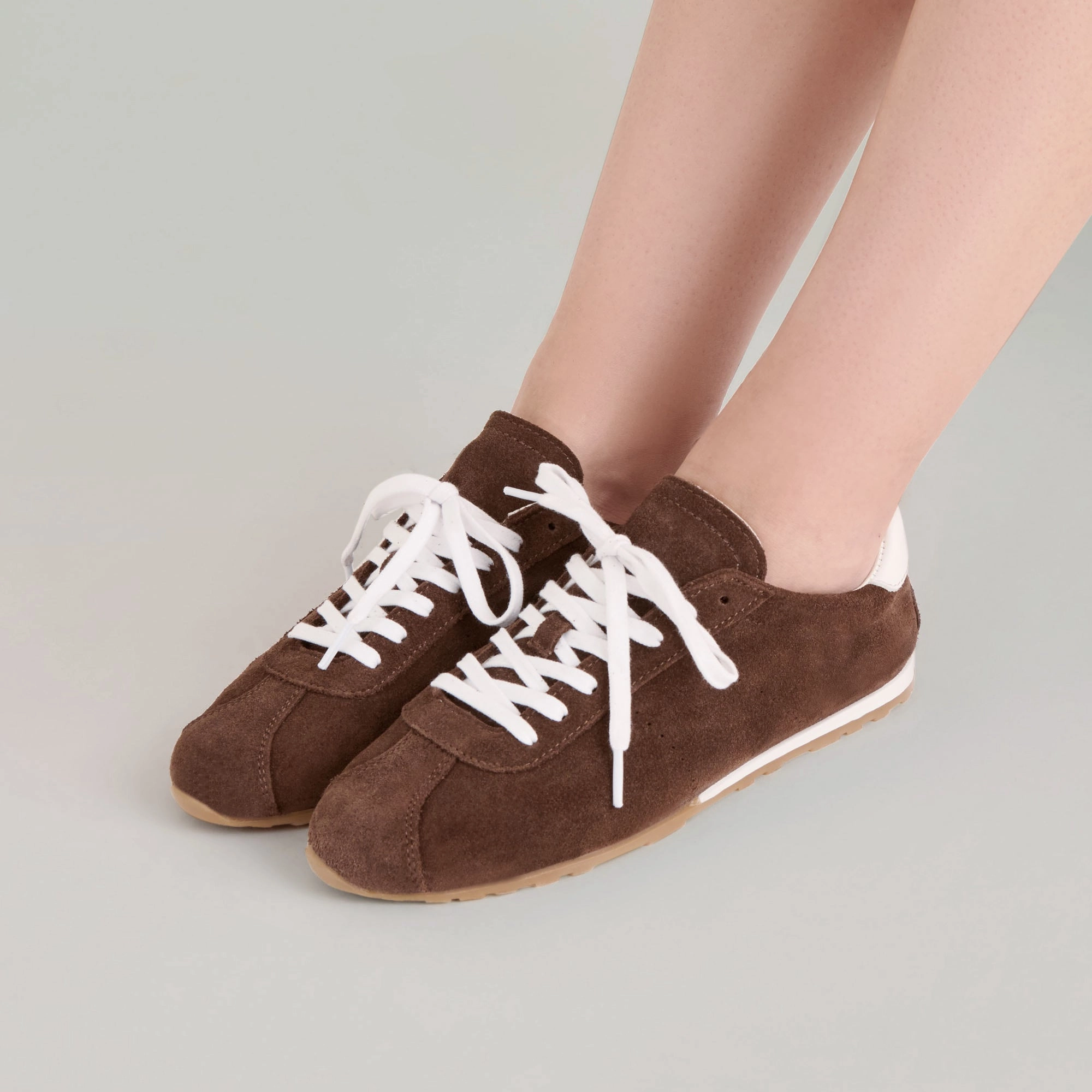 Bead Edge Impact Resistance SERINA SNEAKERS DK BROWN SUEDE