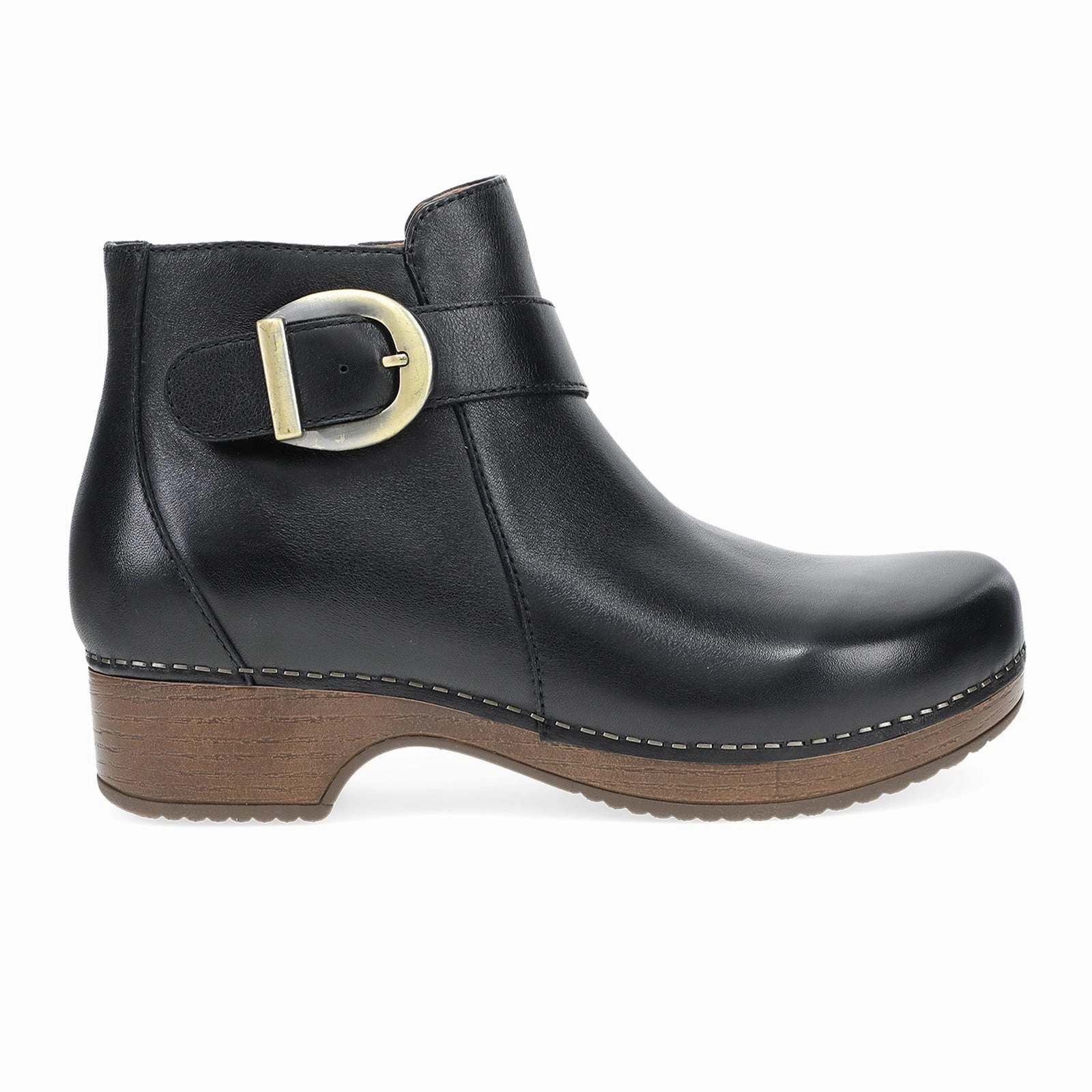 Shock-absorbing Dansko Brennan Ankle Boot (Women) - Black Calf