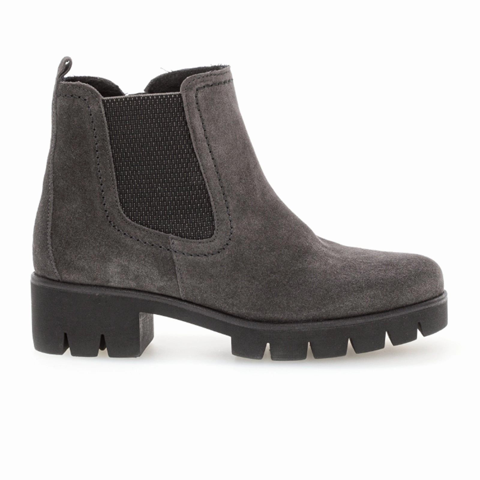 Gabor 710 Chelsea Lug Boot (Women) - Anthracite PullOn Weather Ready