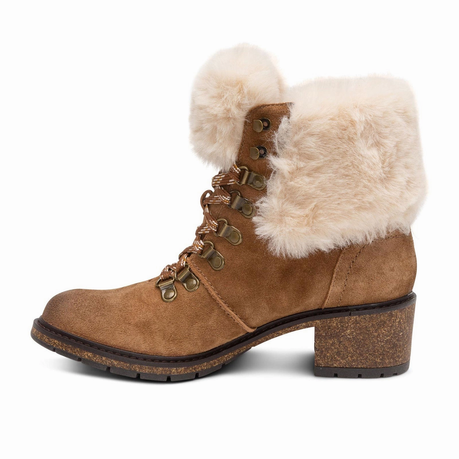 Feather Light Nature Lover Aetrex Brooklyn Mid Boot (Women) - Dark Tan Leather