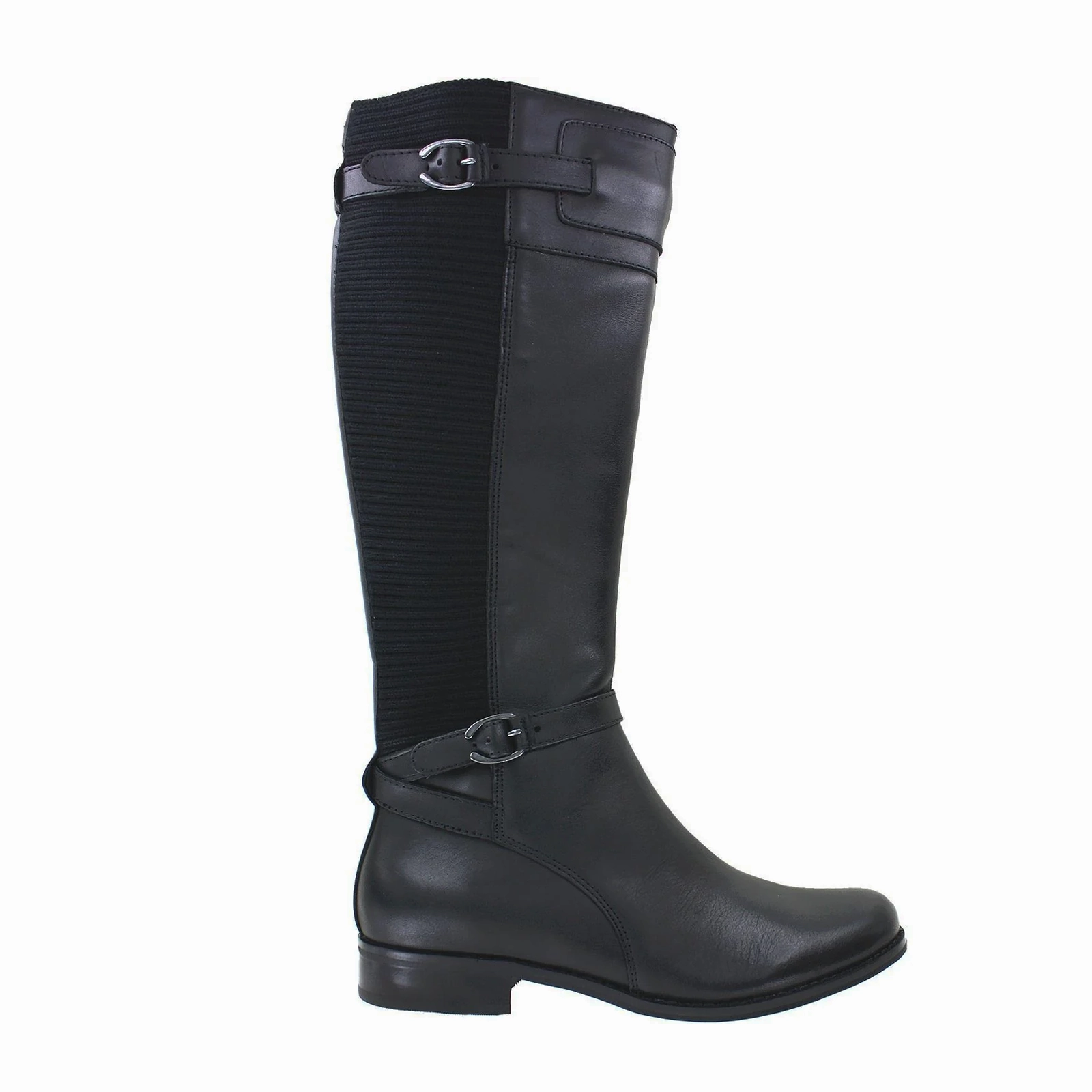 Aetrex Chelsea Riding Boot (Women) - Black Leather Road Trip nylon