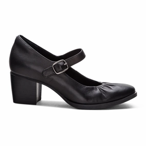 Compact Design Aetrex Sara Heeled Mary Jane (Women) - Black