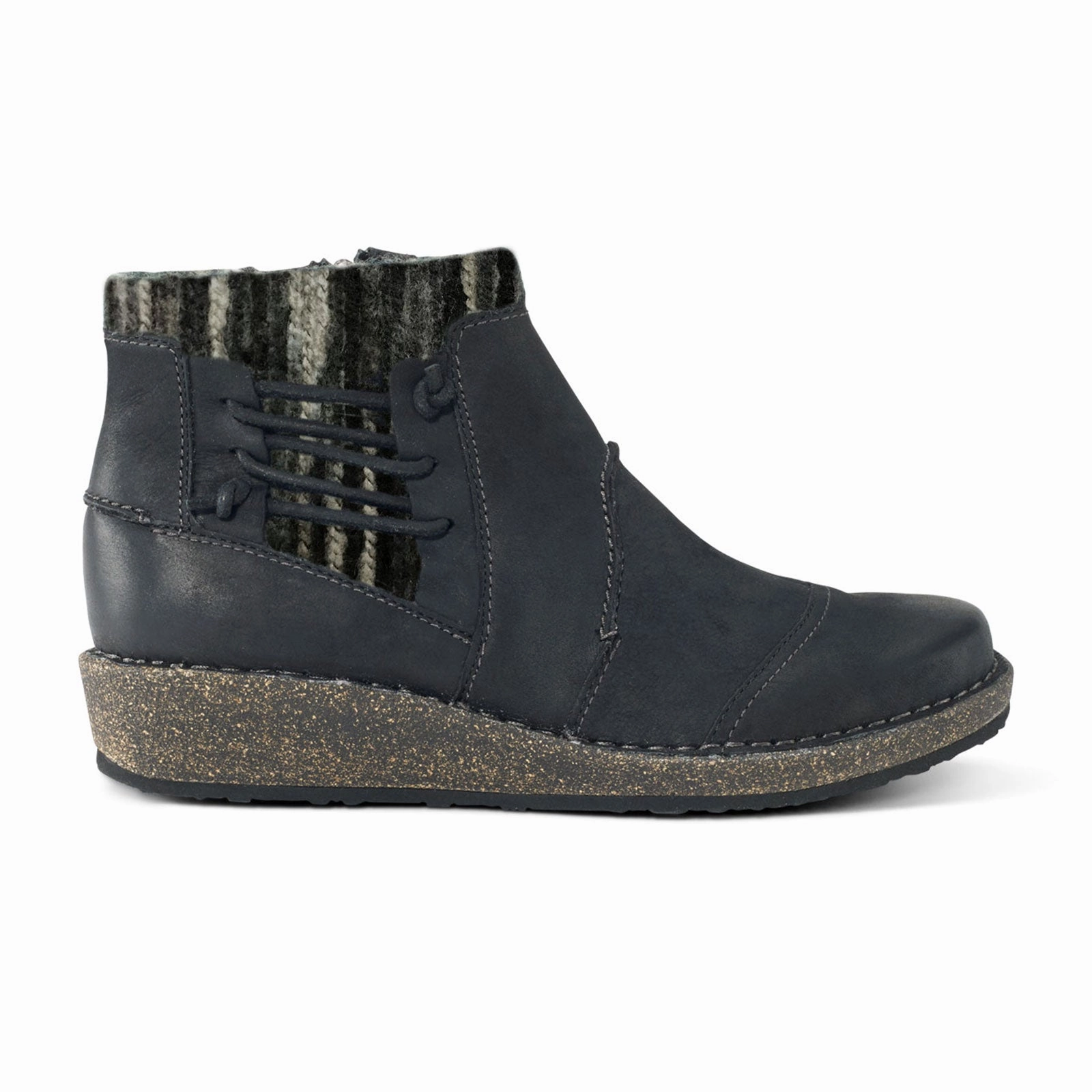 Aetrex Tessa Sweater Ankle Boot (Women) - Black Functional Fit