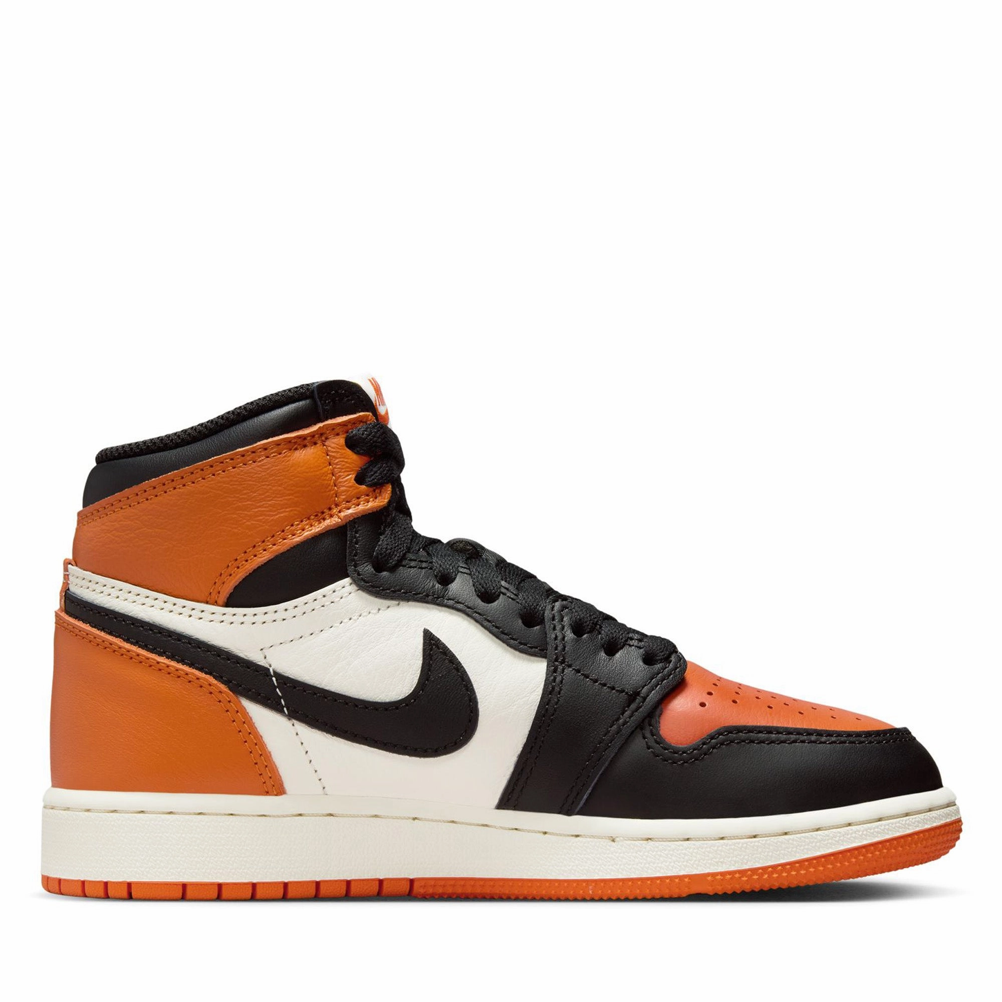 Side zipper Air Jordan 1 High OG 'Shattered Backboard' (GS) - Black/Starfish