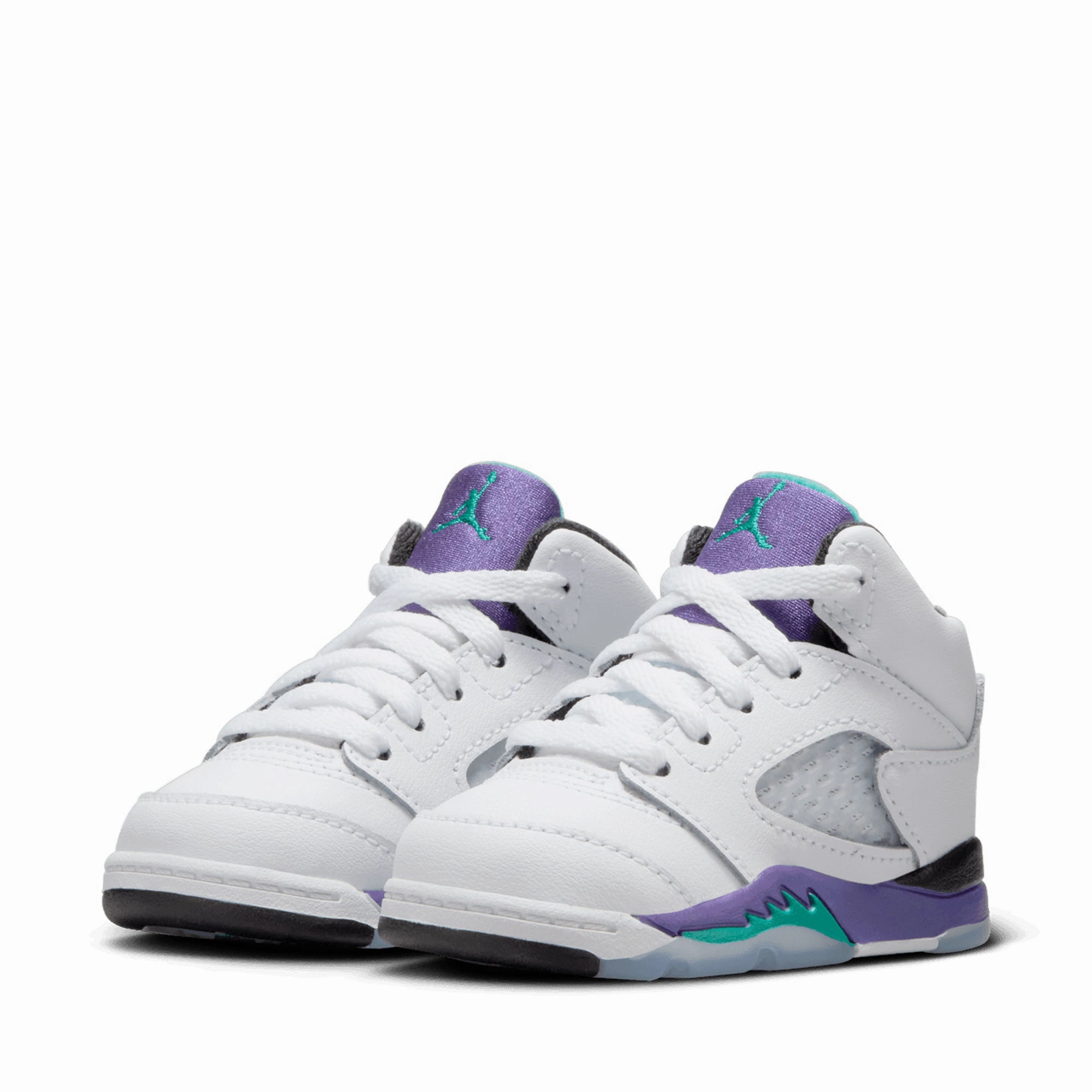 Air Jordan 5 Retro OG 'Grape' (TD) - White/New Emerald Low Profile Active Nomad