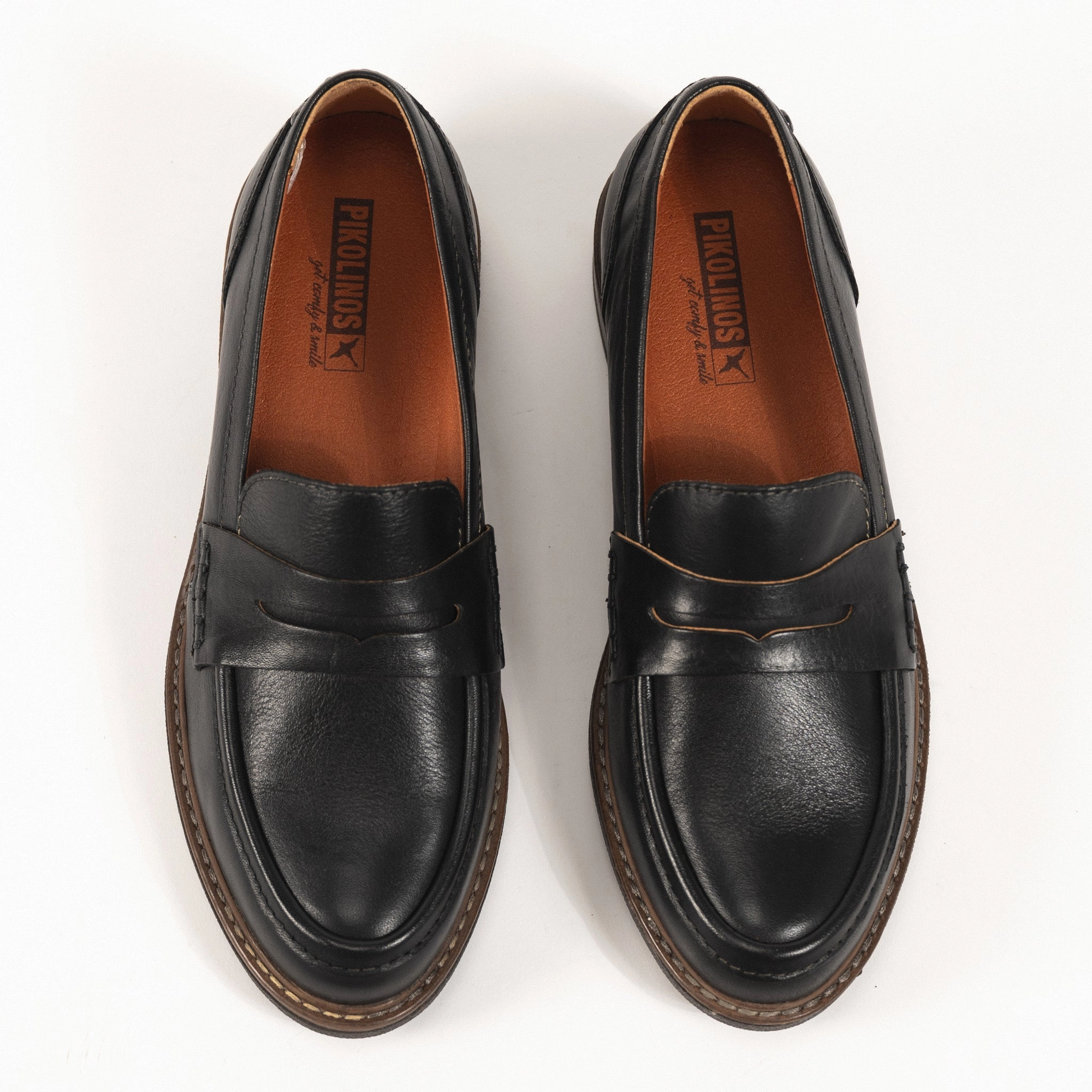 Sturdy Construction ALDAYA PENNY LOAFER - BLACK - LEATHER