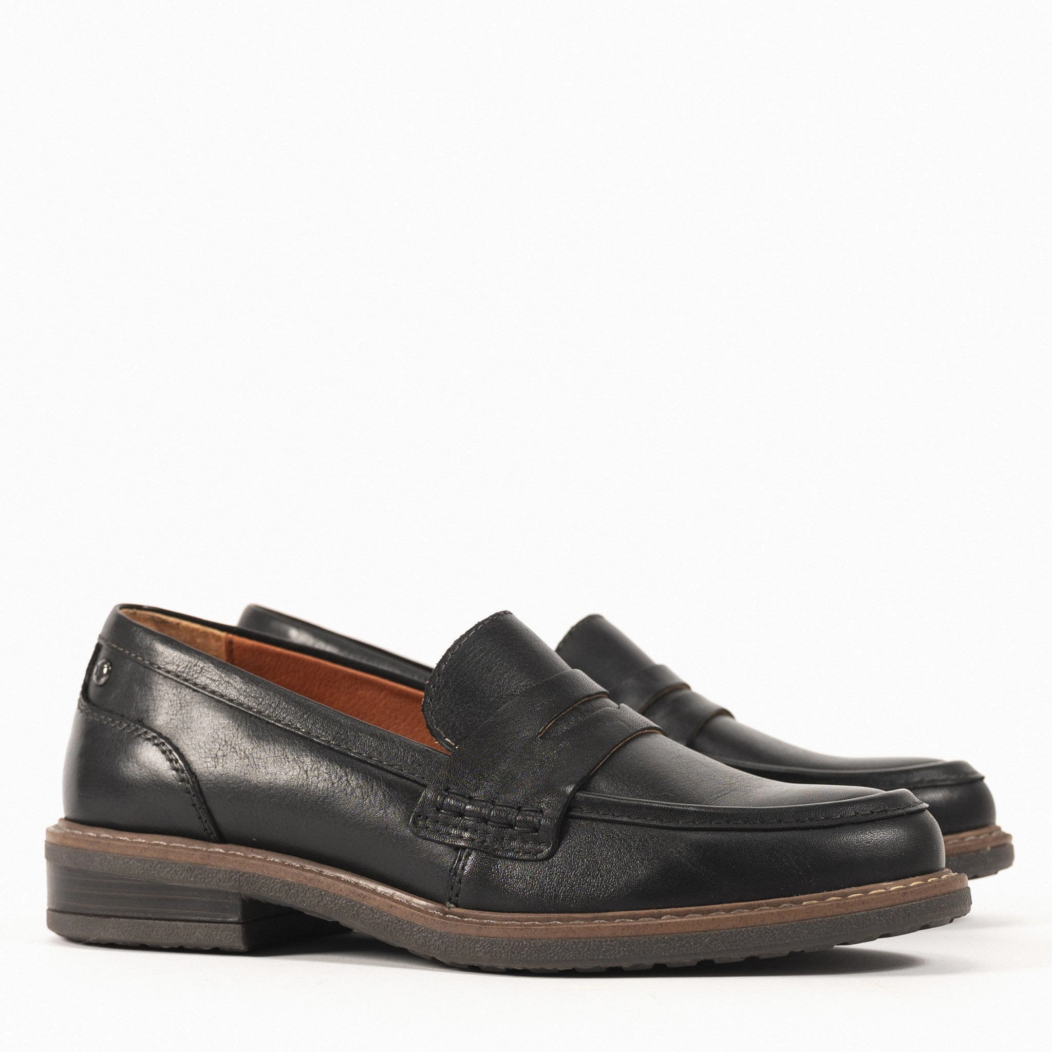 ALDAYA PENNY LOAFER - BLACK - LEATHER basketball players' support least school