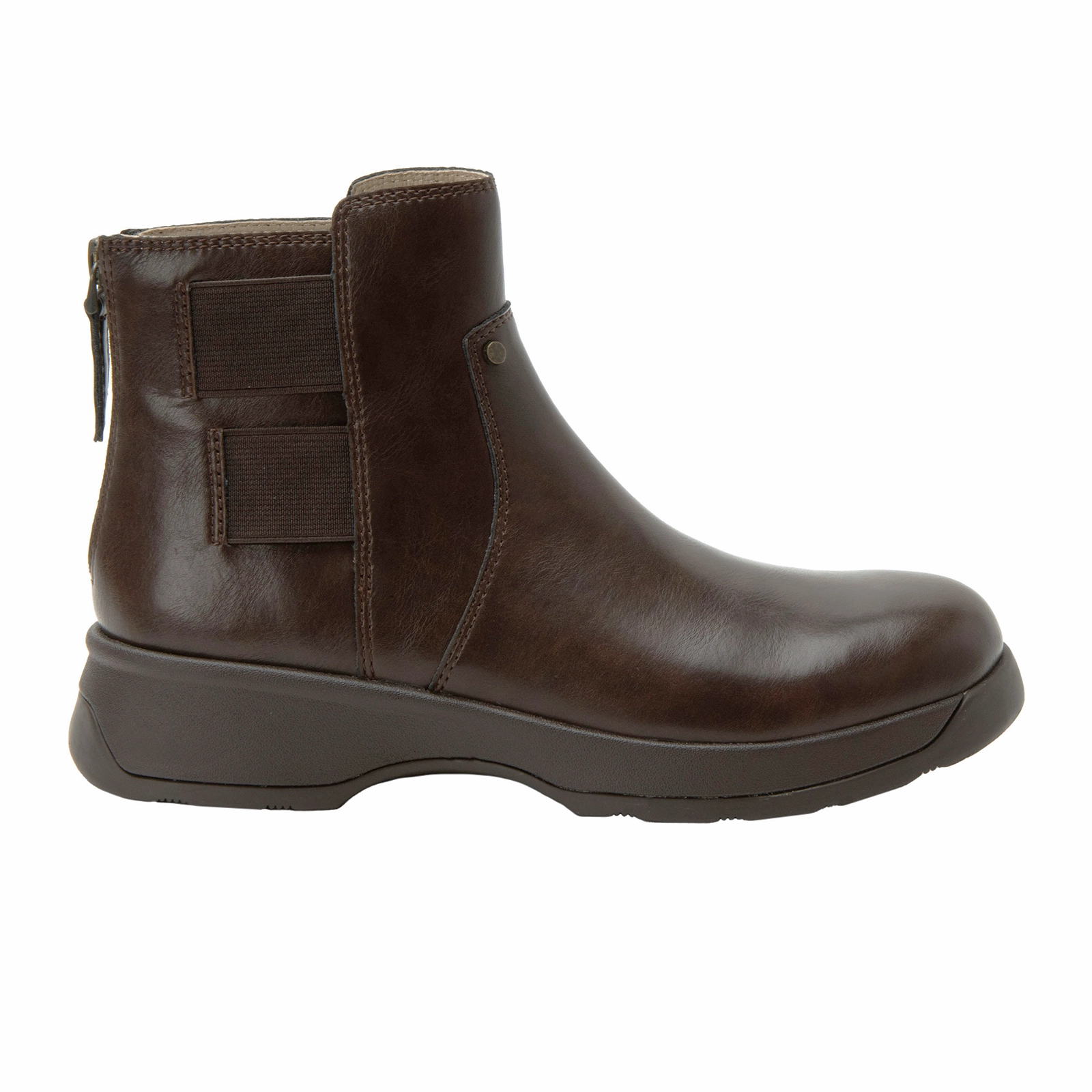 All Day Slip Resistant Work Commute Alegria Jordyn Mid Boot (Women) - Dark Chocolate