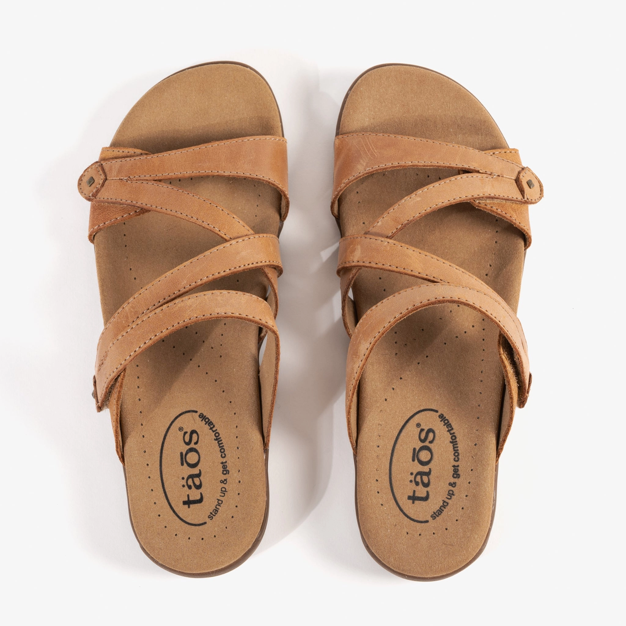 Fashion-forward flair DOUBLE U - CARAMEL - LEATHER