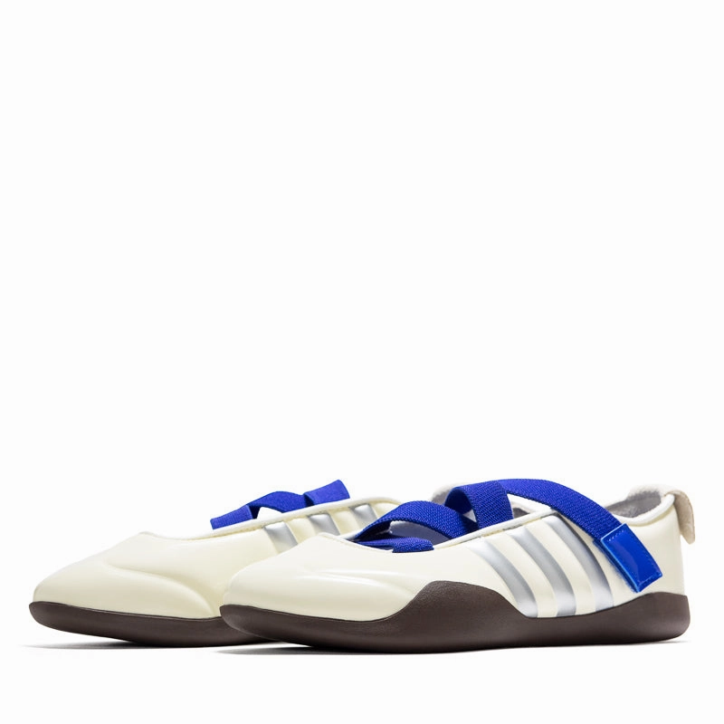 Adidas Taekwondo By Caroline Hu - Off White/Silver Metallic Compact Build Long distance