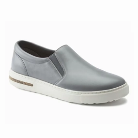 Silver Glow Birkenstock Oswego Narrow Slip On Sneaker (Women) - Gray Leather