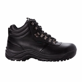 Propet Cliff Walker Mid Boot (Men) - Black High Quality Leather Soldier