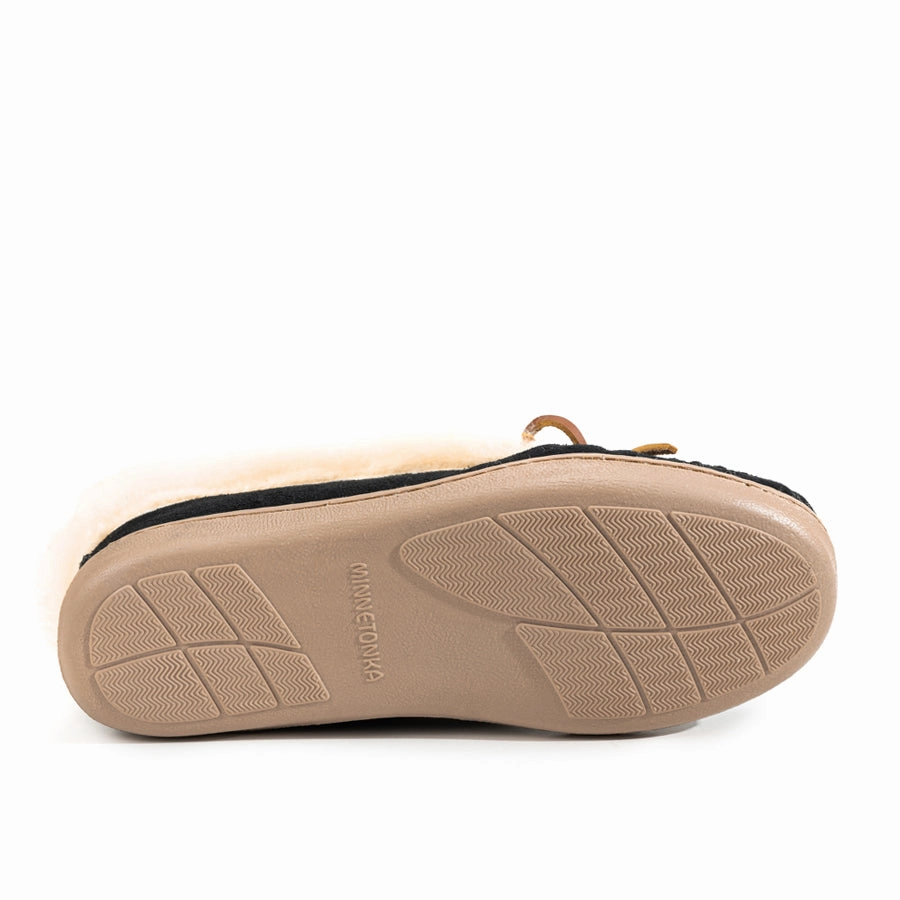 Effortless Sandal Fit Odorless ALPINE SHEEPSKIN MOC - BLACK - SUEDE