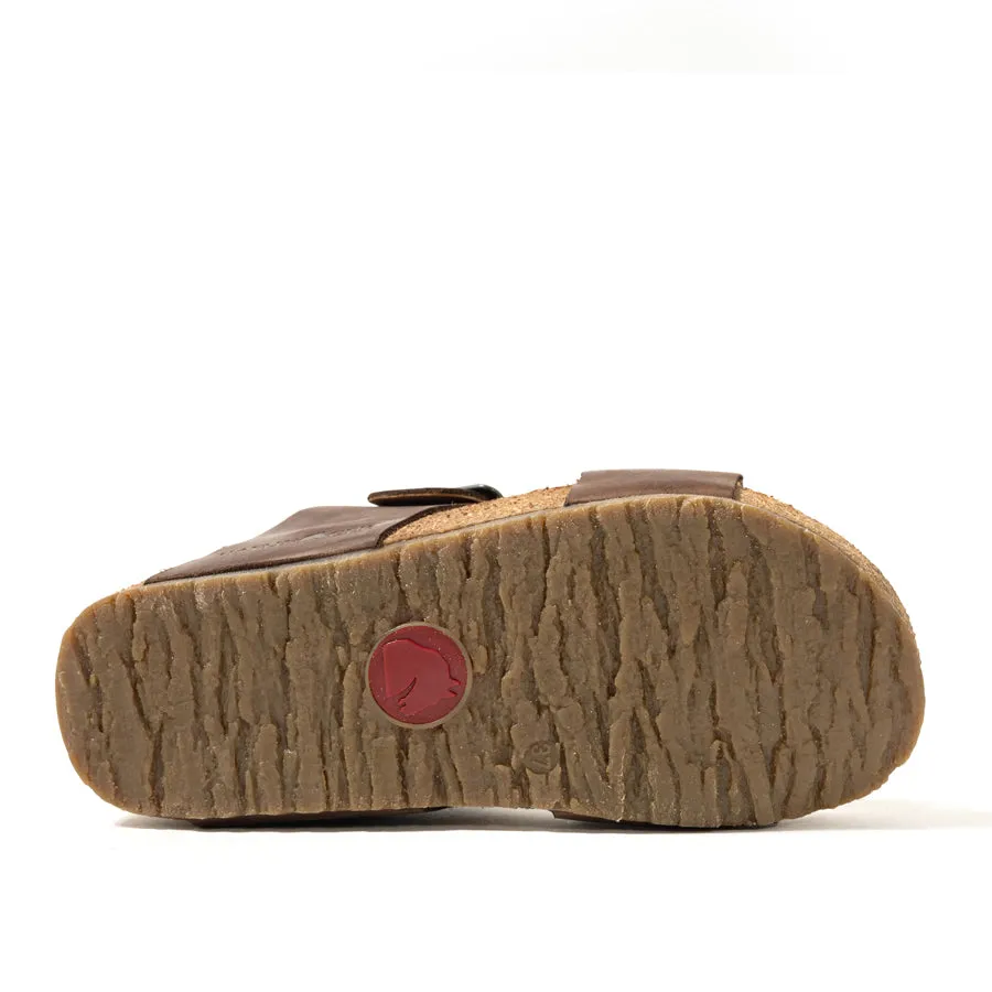 formal wearers' dress shoes office pumps ANDREA - CHOCOLATE - LEATHER