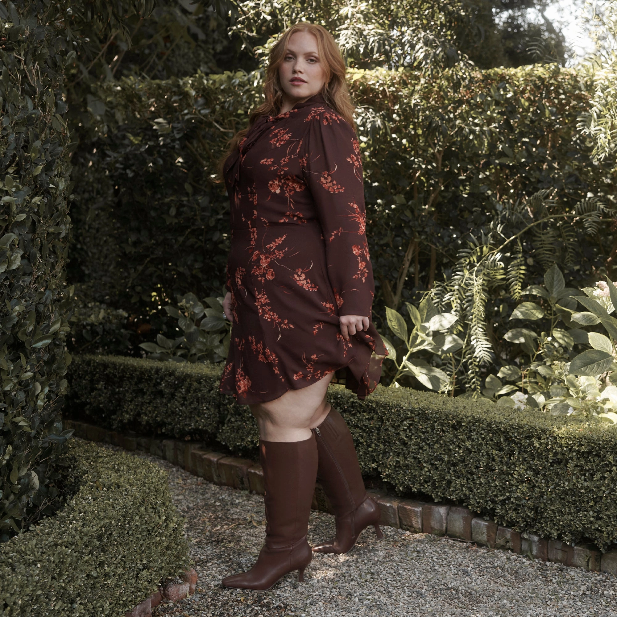 Modern Feel Quick Drying Liner GYRA EXTRA WIDE CALF BOOTS CHOCOLATE LEATHER