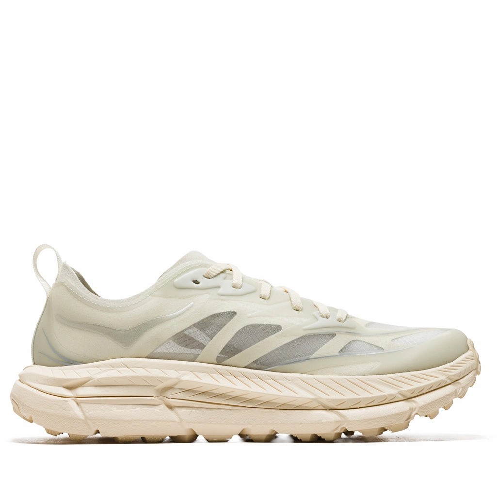 Quick Dry Technology Slip Resistant Rough Terrain Hoka Mafate Speed 4 Lite - Truffle Salt/Vintage Yellow