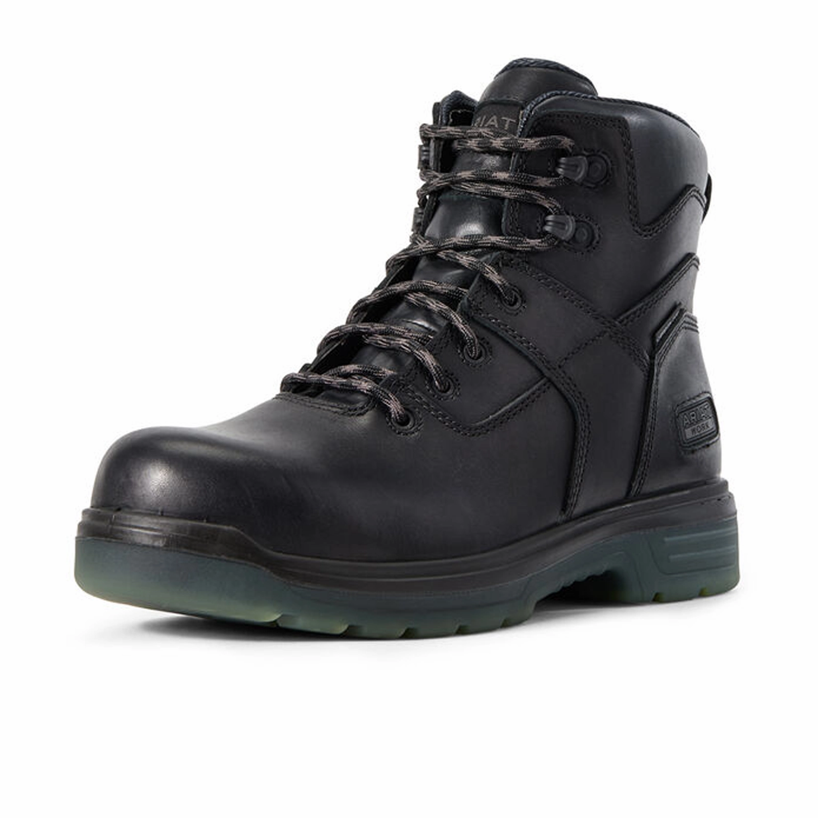 Classic Fit Ariat Turbo 6" Side Zip Carbon Toe Work Boot (Men) - Black