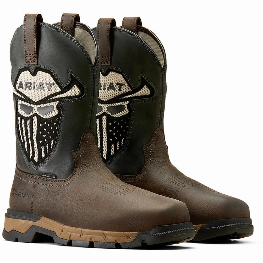 Secure stability Rebar Flex VentTEK Incognito Composite-Toe Western Work Boot Iron Coffee