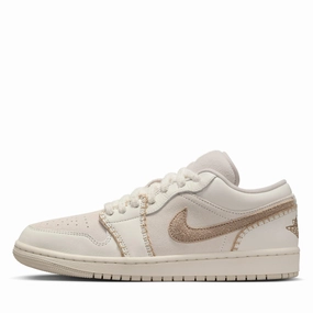 Eco Friendly Tannery All-Weather Design. Women's Air Jordan 1 Low SE - Light Orewood Brown/Sail