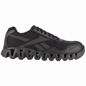 Women's Zig Pulse Composite-Toe Athletic Work Shoe Black Ventilated Airflow System Eco-friendly