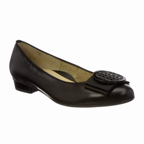 Ara Bambi Ballet Flat (Women) - Black Nappa Leather Customizable