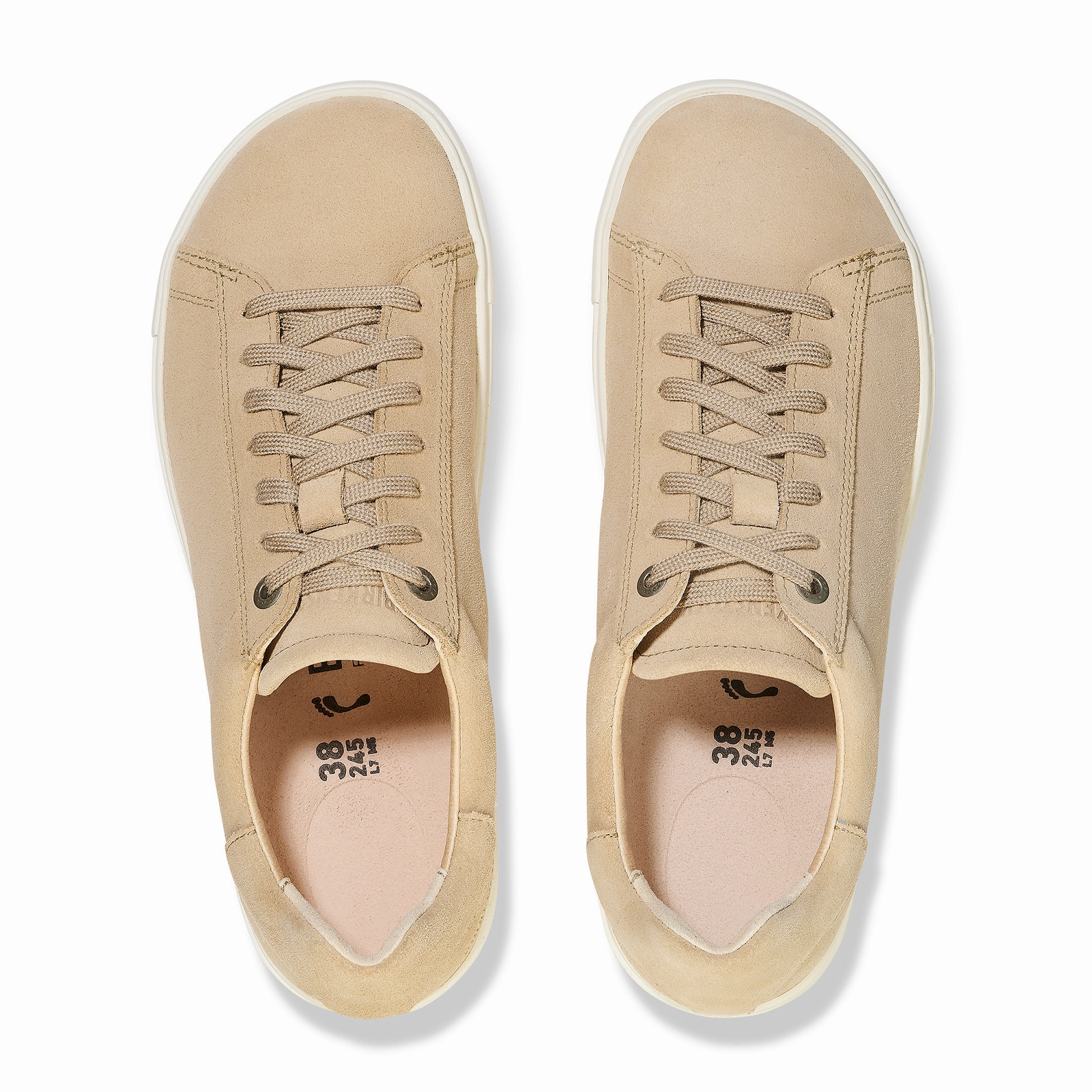 Flower Pop Ergonomic Toe Post Design Birkenstock Bend Narrow Sneaker (Women) - Sandcastle Suede