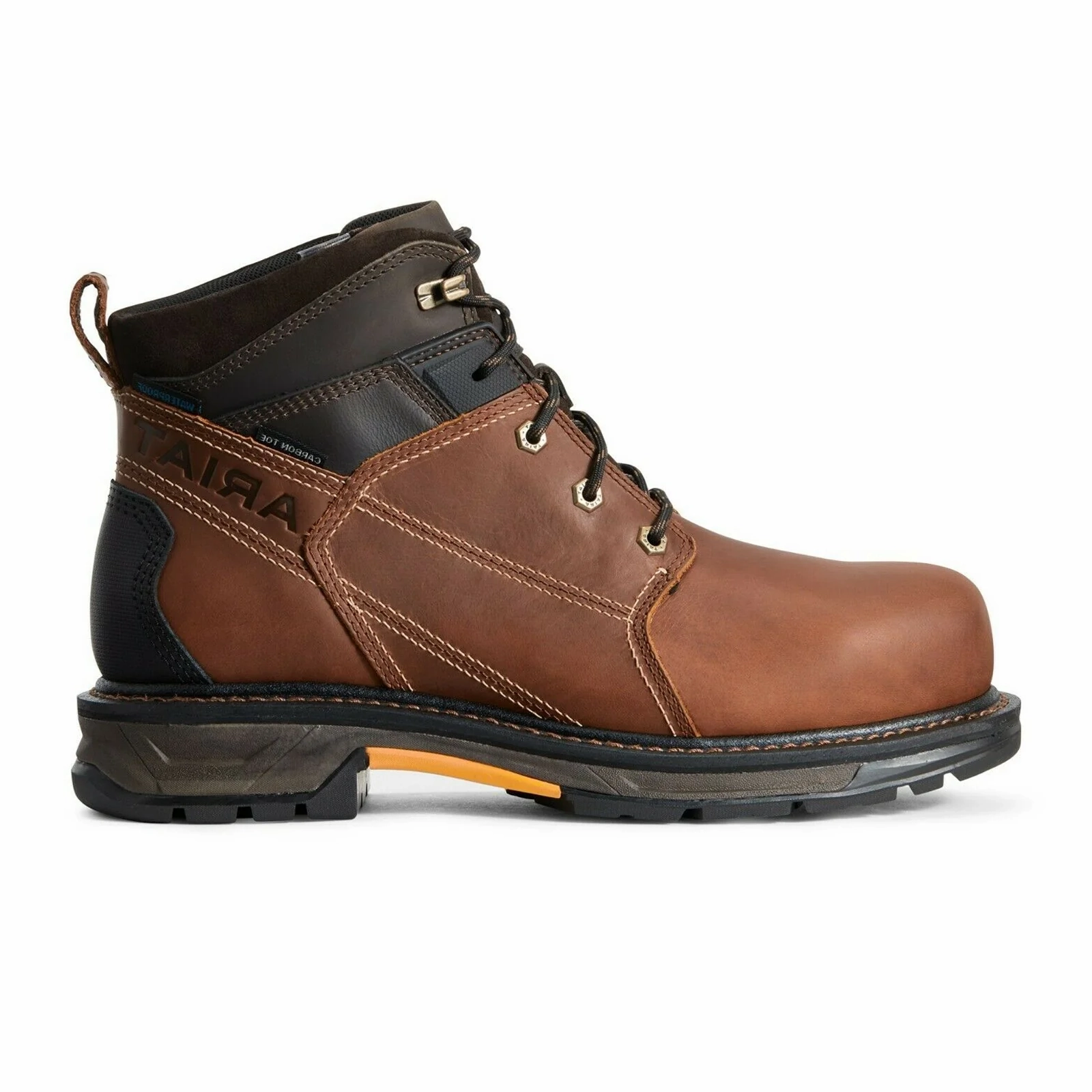 Flexible Outsole Water Repellent Ariat Workhog Trek 6" Composite Toe Work Boot (Men) - Oiled Brown