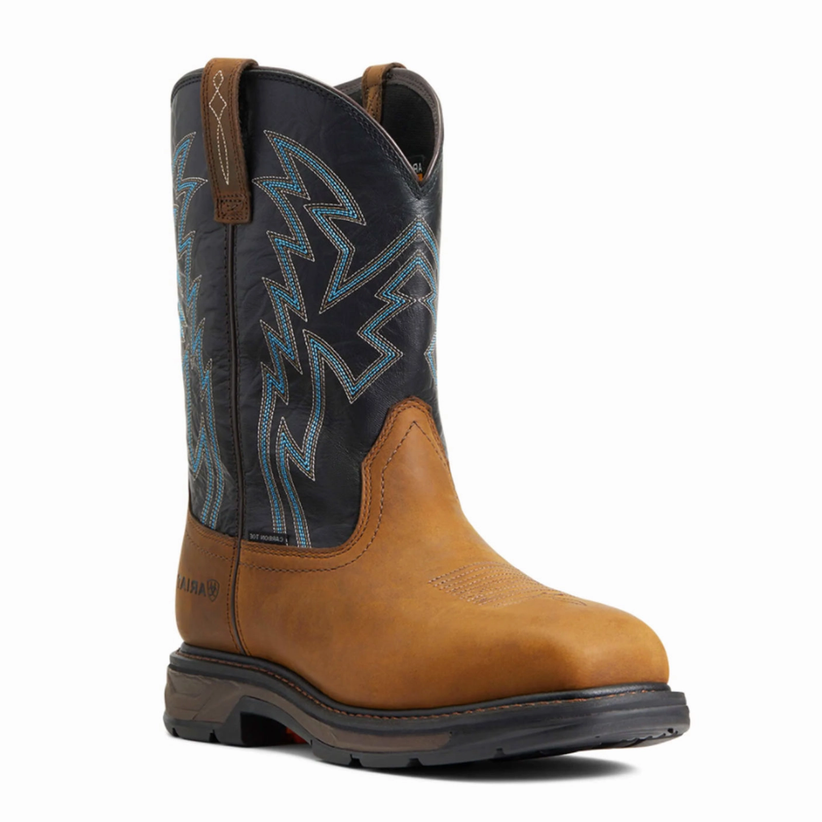 Ariat Workhog XT BOA Carbon Toe Western Work Boot (Men) - Dark Earth/Black Supportive Build All weather
