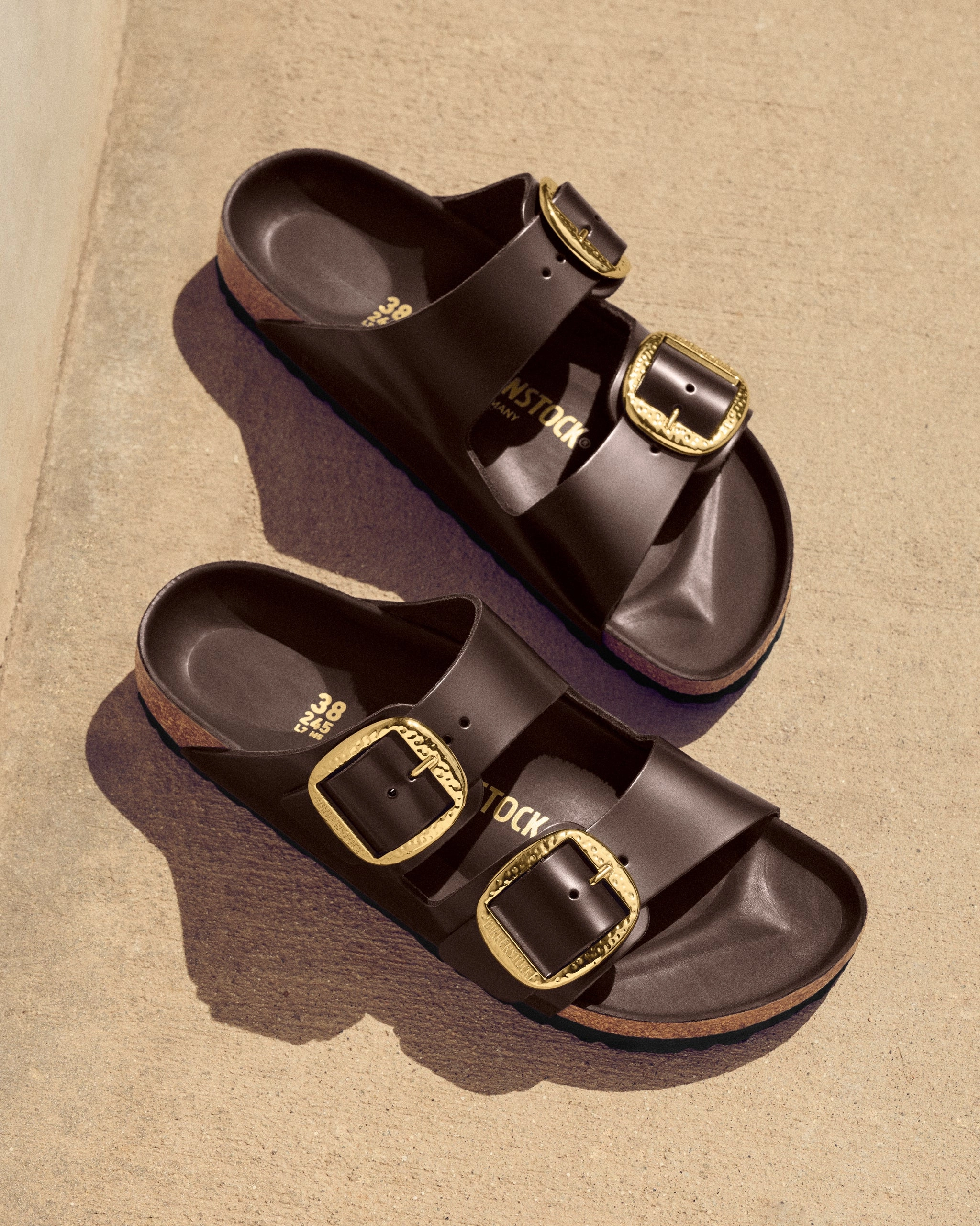 ARIZONA BIG BUCKLE HAMMERED - ESPRESSO - LEATHER statement - piece