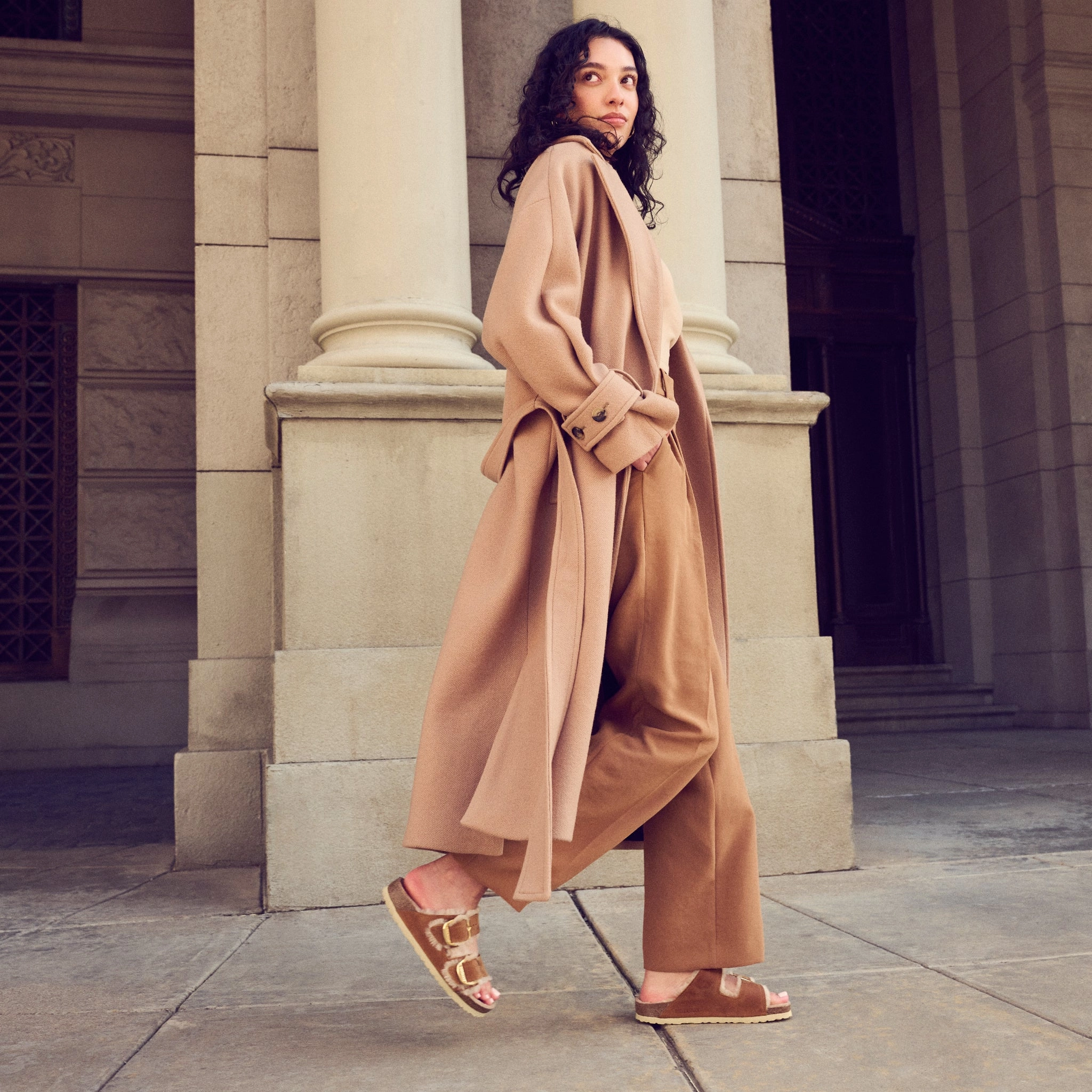 Impact Diffusing Layer ARIZONA BIG BUCKLE SHEARLING - COGNAC