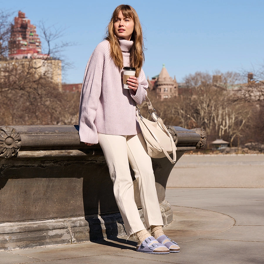 ARIZONA SHEARLING - PURPLE FOG - SUEDE bright - colors