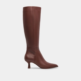 High Mobility AUGGIE EXTRA WIDE CALF BOOTS CHOCOLATE LEATHER