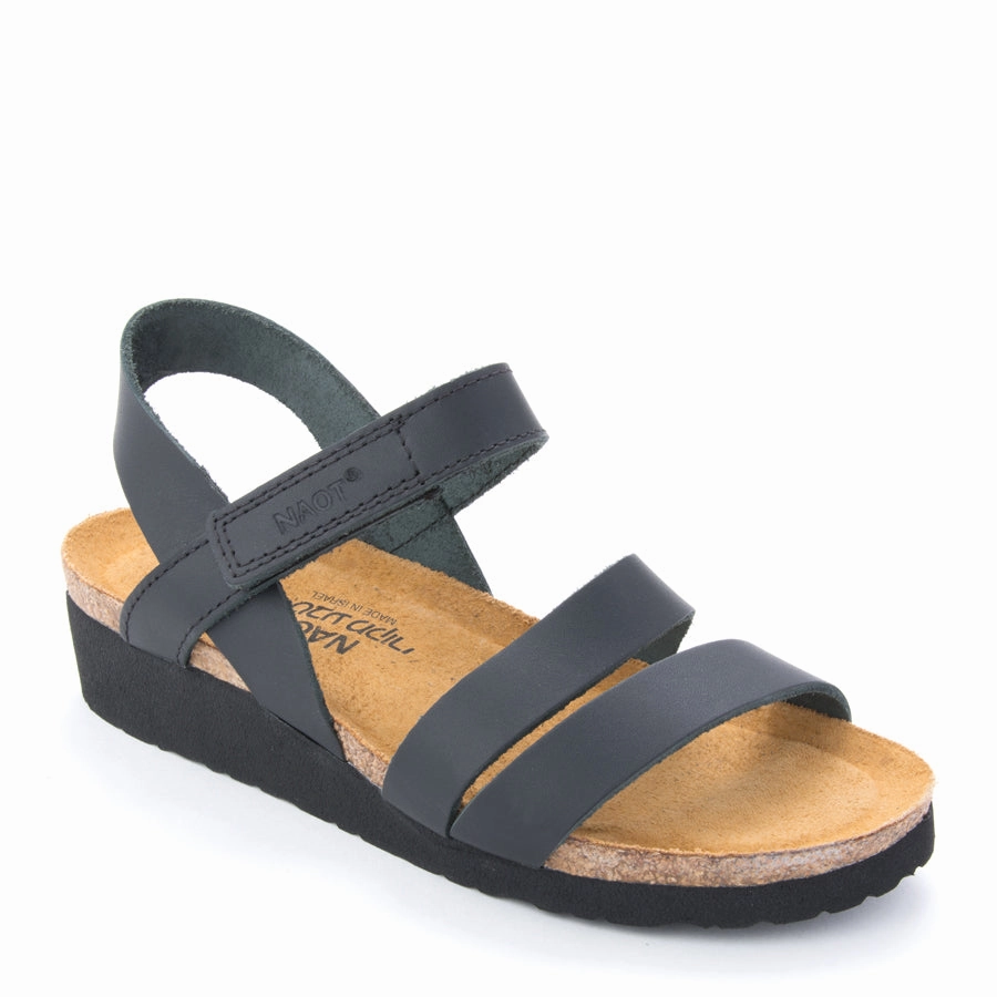 football - style river KAYLA - BLACK - LEATHER