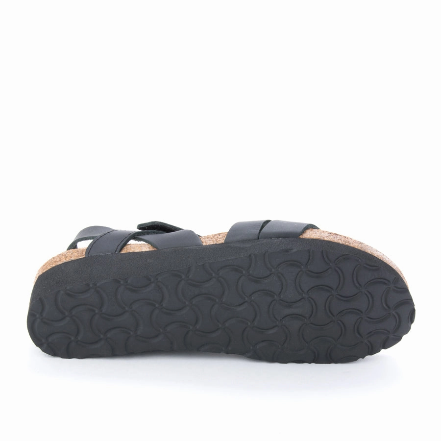 All-weather sole KAYLA - BLACK - LEATHER