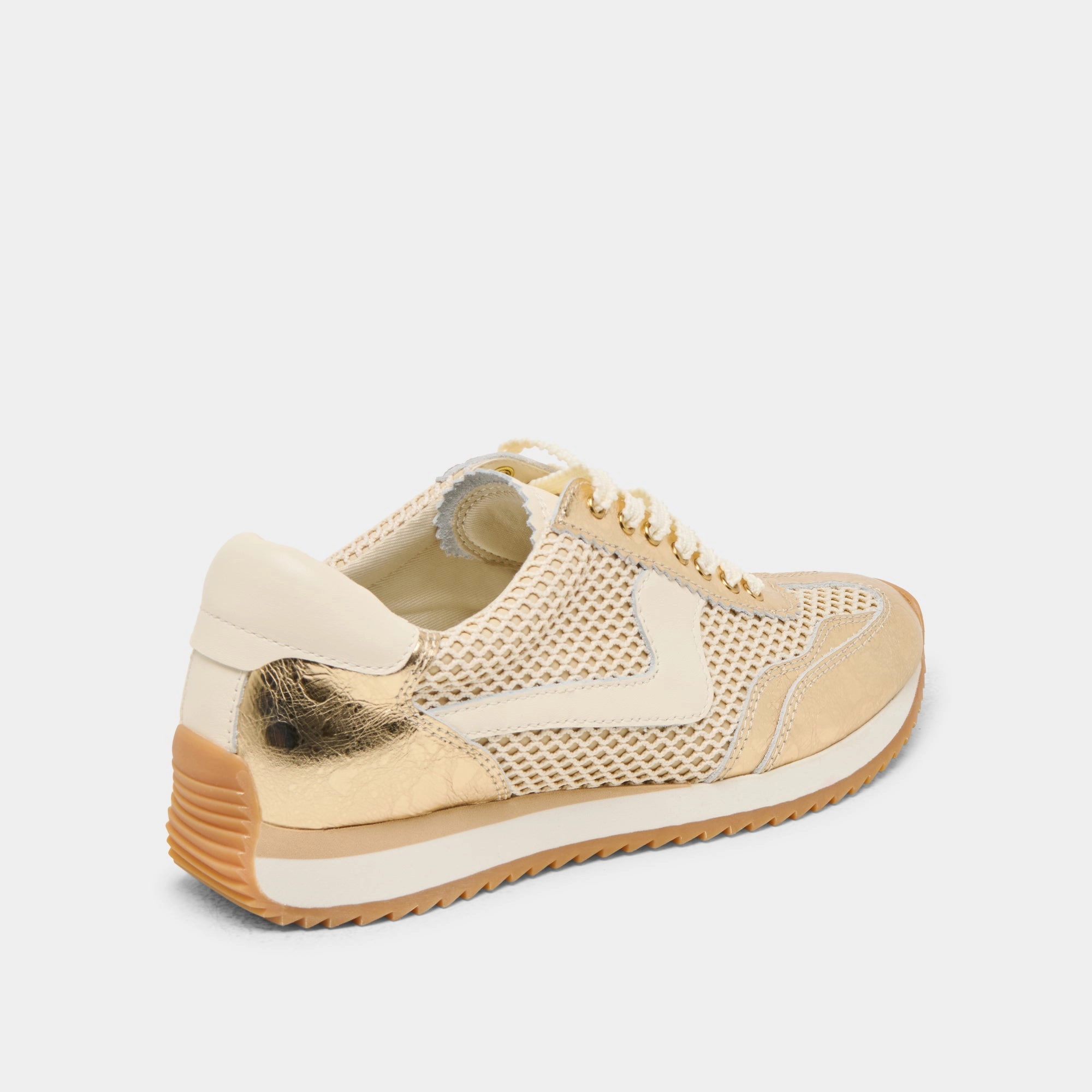 No Buckle B.NTCD MESH SNEAKERS GOLD WOVEN MESH