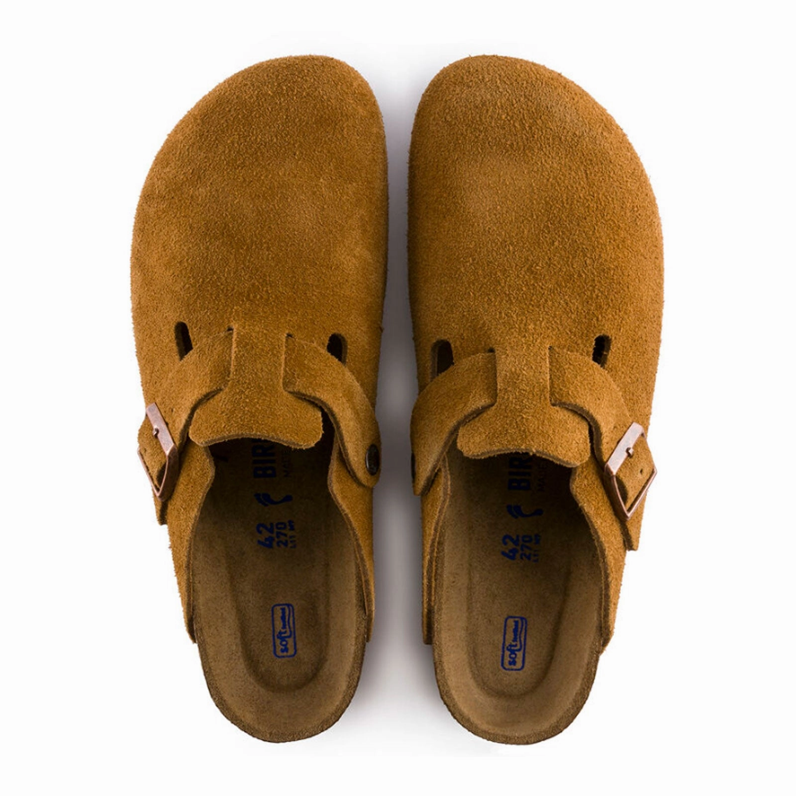 Birkenstock Boston Soft Footbed Clog (Men) - Mink Suede Cool Texture Enhanced Lateral Support