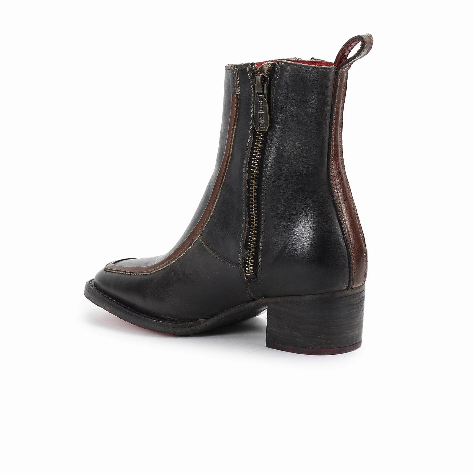 Bed Stu Bitsy Mid Boot (Women) - Black Teak Rustic subtle style