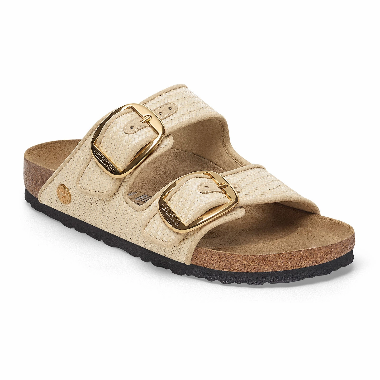 Birkenstock Arizona Big Buckle Narrow Slide Sandal (Women) - Raffia Natural Street Mood