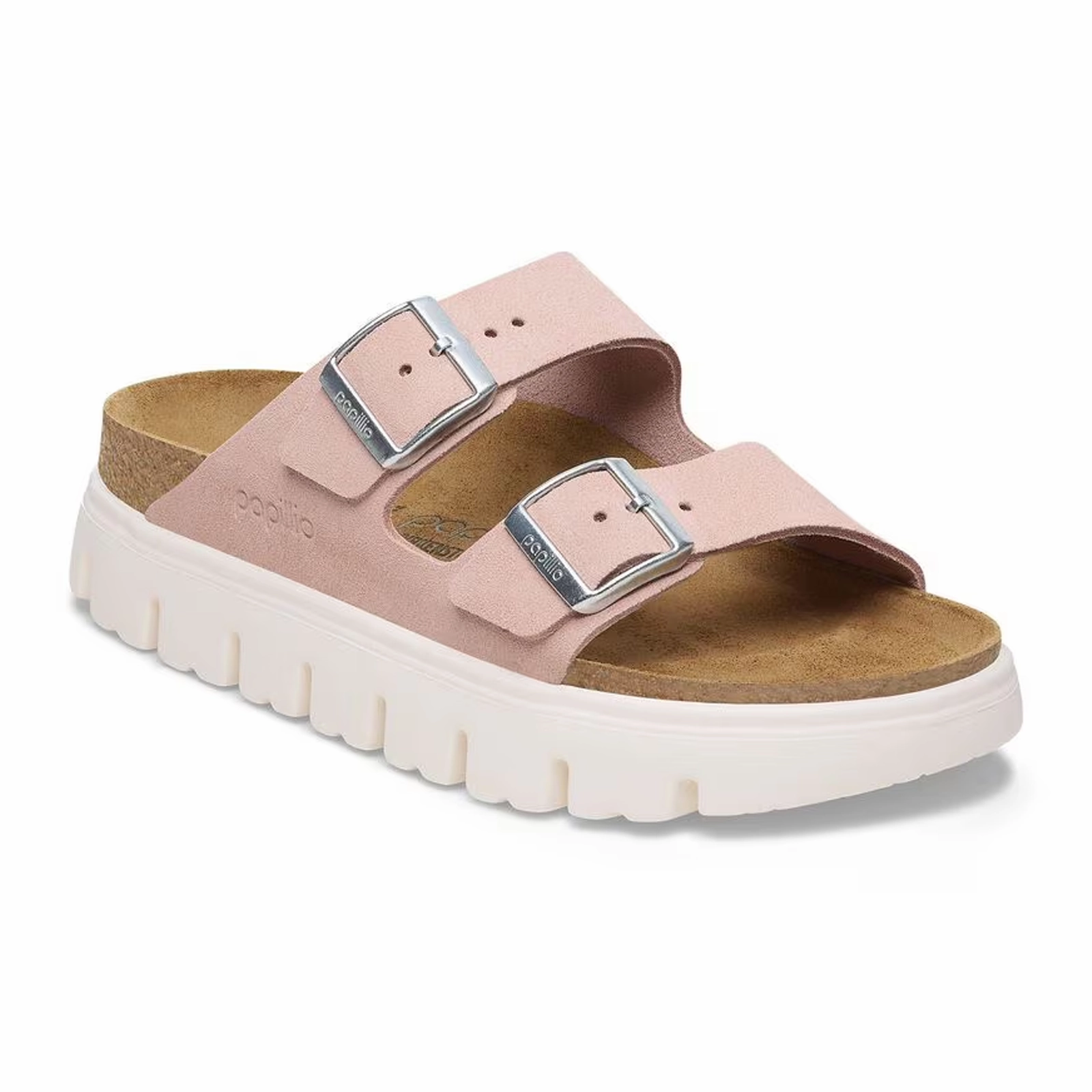 Birkenstock Arizona Chunky Narrow Slide Sandal (Women) - Light Rose Suede Natural foot movement Orthopedic Design