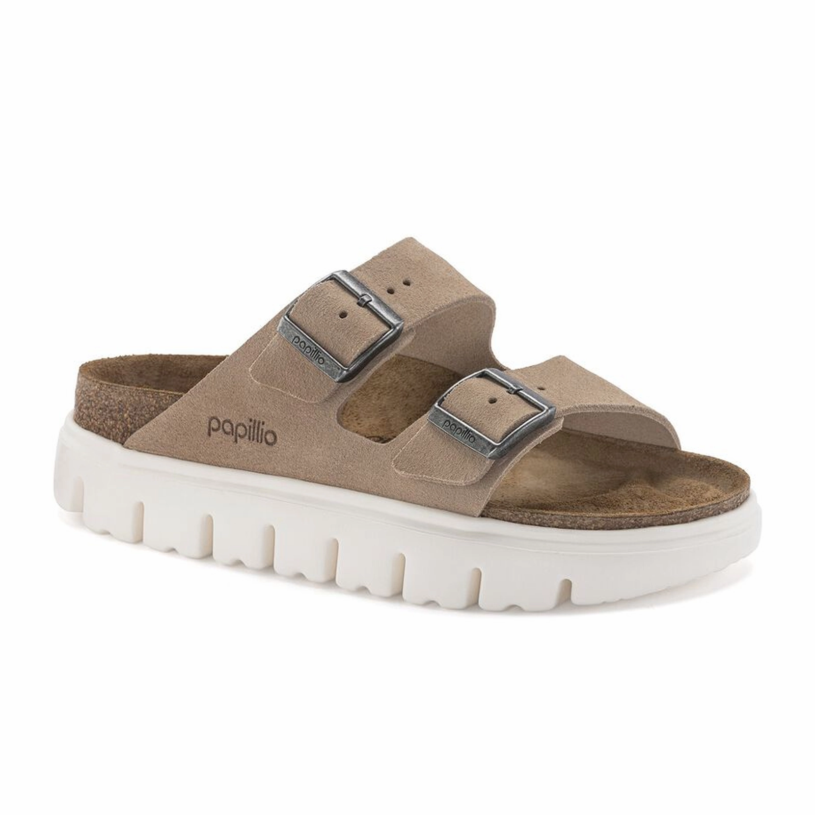 Birkenstock Arizona Chunky Slide Sandal (Women) - Warm Sand Suede Breathable Shoes